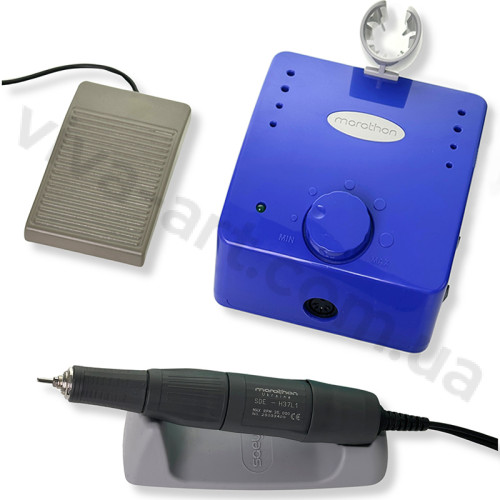 Фрезер для маникюра Cube K35 синий с ручкой H37L1 35000 об./мин. 45вт с педалью